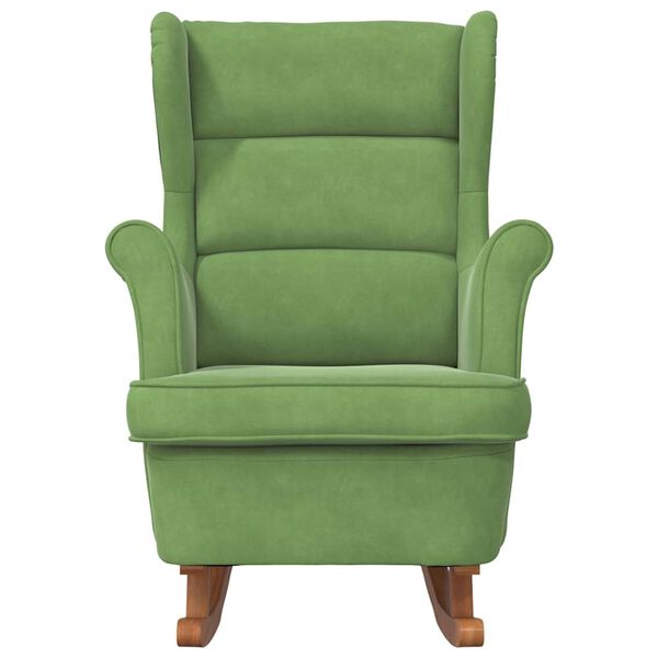 vidaXL kiiktool, seljatoega, heleroheline, samet ja t&auml;ispuit