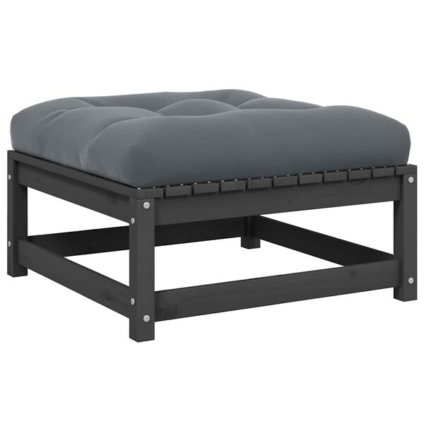 vidaXL aia jalapink padjaga, hall, toekas männipuit