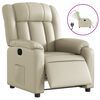 vidaXL elektriline tugitool, kreemjas, kunstnahk