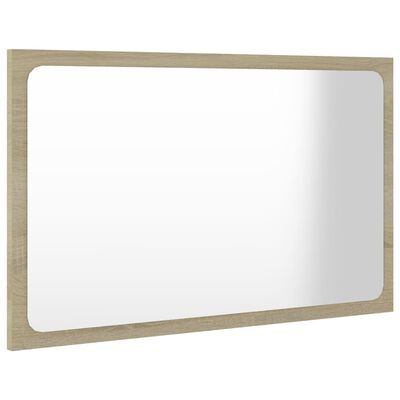 vidaXL vannitoa peegel, Sonoma tamm, 60 x 1,5 x 37 cm, puitlaastplaat