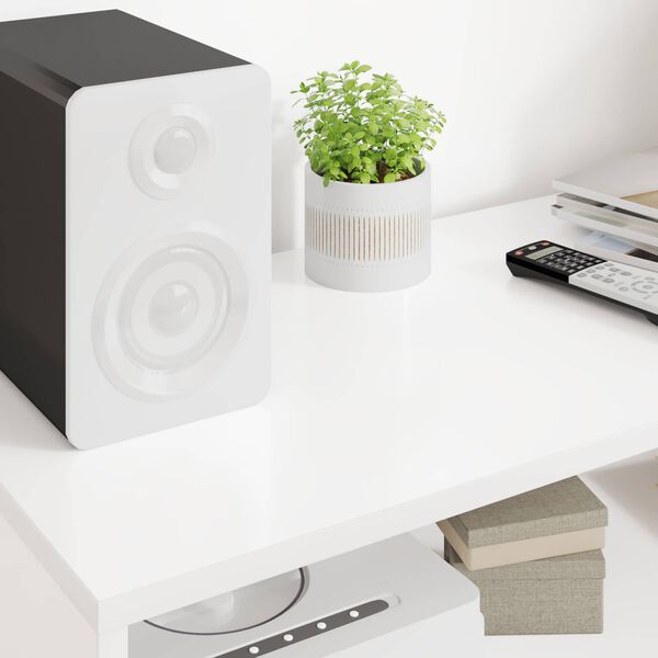 vidaXL Telerikapp Valge 100 x 35 x 40 cm Tehispuit