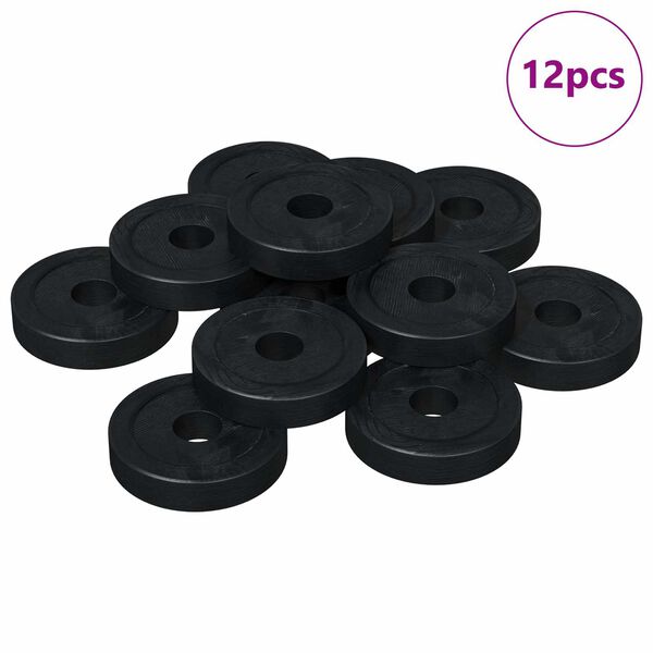 vidaXL sobib lame seibile 12 pcs Must &empty;15 x 3 mm PVC ko-pol&uuml;meer