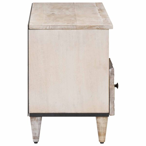 vidaXL Telerikapp sahtliga Valge 100 x 33,5 x 46 cm Tugev mango puu