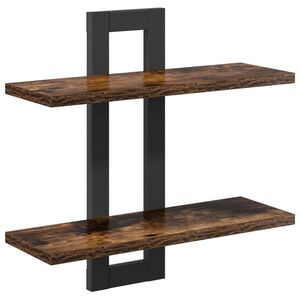 vidaXL Seinale kinnitatavad riiulid Suitsutatud tamm 40 x 15 x 40 cm