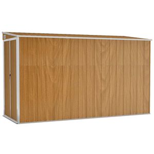 vidaXL seinale kinnitatav aiakuur, pruun, 118 x 288 x 178 cm, tsingitud teras