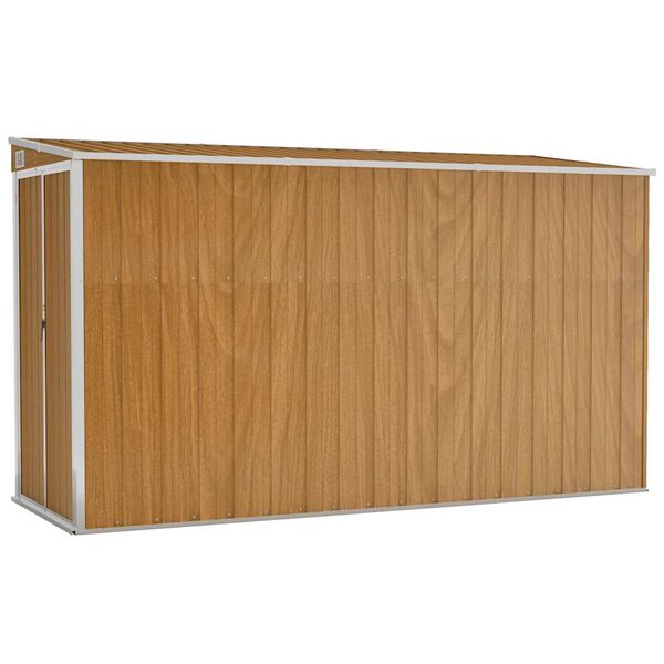 vidaXL seinale kinnitatav aiakuur, pruun, 118 x 288 x 178 cm, tsingitud teras