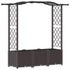 vidaXL T&otilde;stetud Padi Kase ja Katusega Pruun 164 x 40 x 138 cm PP