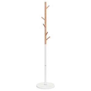 vidaXL riidenagi, valge, 172 cm, pulberv&auml;rvitud raud