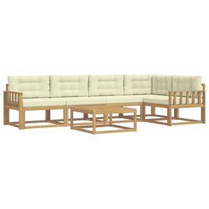 vidaXL V&auml;li diivanikomplekt 6 pcs Valge ja kreemjas 79 x 79 x 37 cm