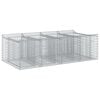 vidaXL Gabioni t&otilde;stetud voodi 2 tk 200 x 100 x 60 cm Tsingitud teras