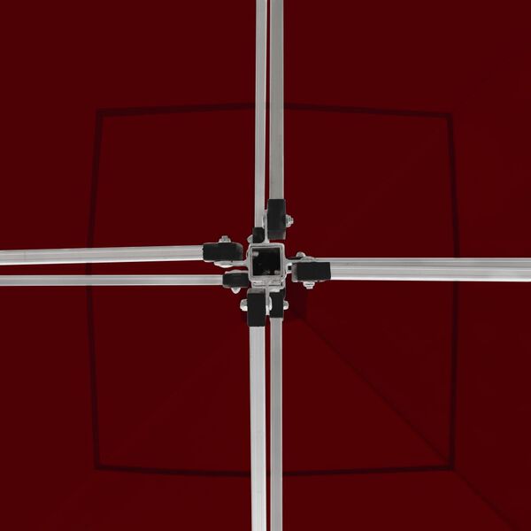 vidaXL kokkupandav peotelk, alumiinium, 3 x 3 m, veinipunane