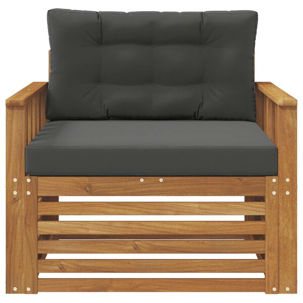 vidaXL V&auml;li diivanikomplekt Tugev akaatsiapuit ja pol&uuml;ester Neutraalne