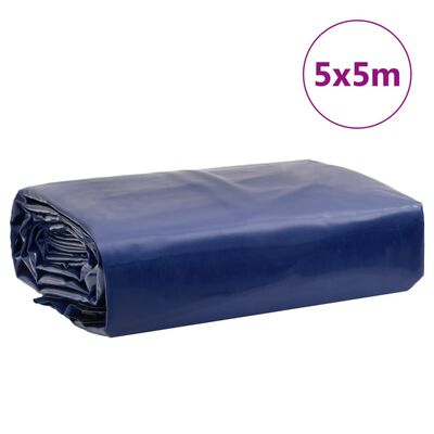vidaXL present, sinine, 5x5 m, 650 g/m²