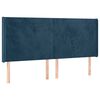 vidaXL voodipeats servadega, tumesinine, 103x16x118/128 cm, samet