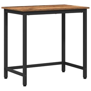 vidaXL laud Vana puit 100 x 50 x 76,5 cm T&ouml;&ouml;deldud puit ja teras