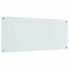 vidaXL K&ouml;gi Splashback Valge 120 x 50 cm karastatud klaas