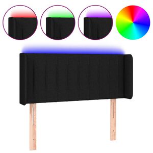 vidaXL LED-voodipeats, must, 83x16x78/88 cm, kangas