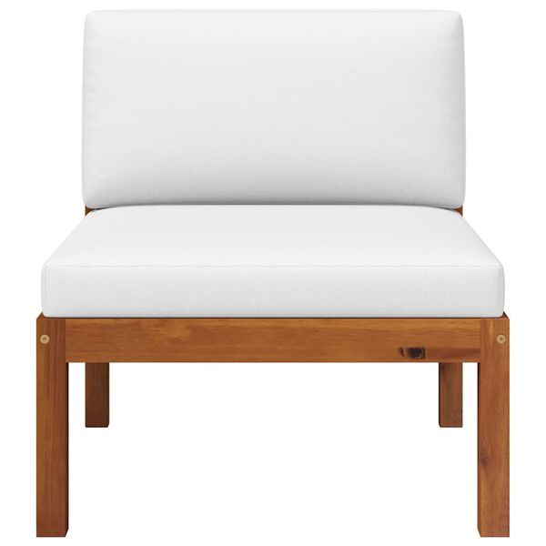 vidaXL 3-osaline aiam&ouml;&ouml;blikomplekt patjadega, puit, akaatsia ja k&ouml;is