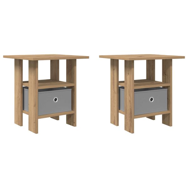 vidaXL &Ouml;&ouml;kapp sahtliga 2 pcs K&auml;sit&ouml;&ouml;puu 41 x 40 x 45 cm Tehispuit