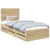 vidaXL Voodi raam sahtliga peaga Sonoma tamm 75 x 190 cm Inseneripuit