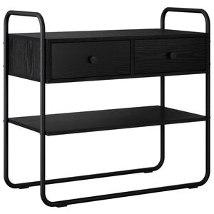 vidaXL Konsoollaud Must tamm 80 x 40 x 75 cm Tehispuit