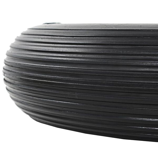 vidaXL aiakäru rattad 2 tk telgedega, toekas PU 4,00–8, 390 mm