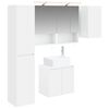 vidaXL Vannitoa kapikomplekt 5 pcs Valge 50 x 14,5 x 70 cm Tehispuit