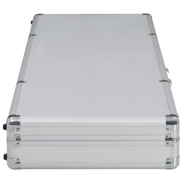 vidaXL relvakohver, hõbedane, 118 x 38 x 12 cm, alumiinium