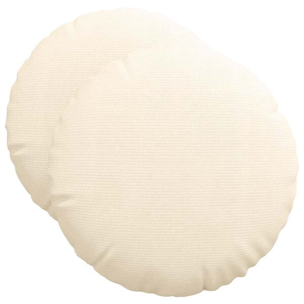 vidaXL Istumispatjad 2 pcs cream &Oslash; 50 cm Korter kangas