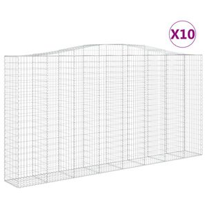 vidaXL kaarekujulised gabioonkorvid 10 tk, 400x50x200/220 cm, raud