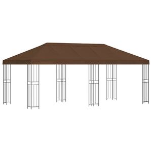 vidaXL Aia gazebos 6 x 3 m Pruun Pol&uuml;ester ja teras 190 gsm