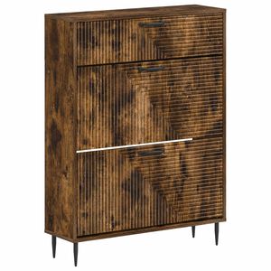 vidaXL Kinga kapp HAARLEM 78 x 24 x 103 cm Tehispuit Suitsutatud tamm
