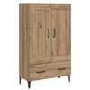 vidaXL K&otilde;rgushein Artisan tamm 70 x 31 x 115 cm Tehispuit