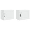 vidaXL K&ouml;&ouml;gikapp riiuliga uksega 2 pcs Valge 50 x 31 x 40 cm Tehispuit