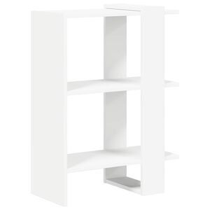 vidaXL Raamatukapp 2 tasandit 52 x 25 x 71,5 cm Tehispuit Valge