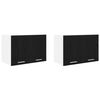 vidaXL Seinakapp 2 pcs Must tamm ja valge 60 x 31 x 40 cm Tehispuit
