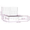 vidaXL voodiraam ilma madratsita, 120 x 190 cm, männipuit