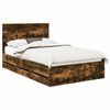 vidaXL Voodi raam sahtliga Suitsetatud tamm 135 x 190 cm Inseneripuit