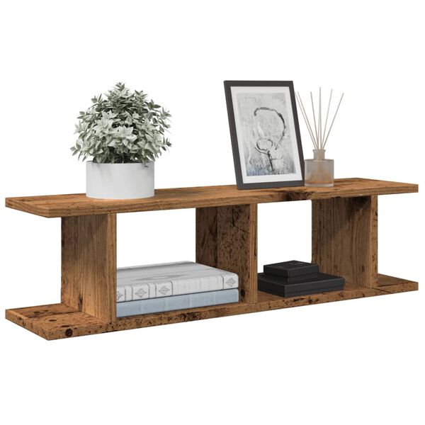 vidaXL seinariiulid 2 tk, vana puit, 75x18x20 cm, tehispuit