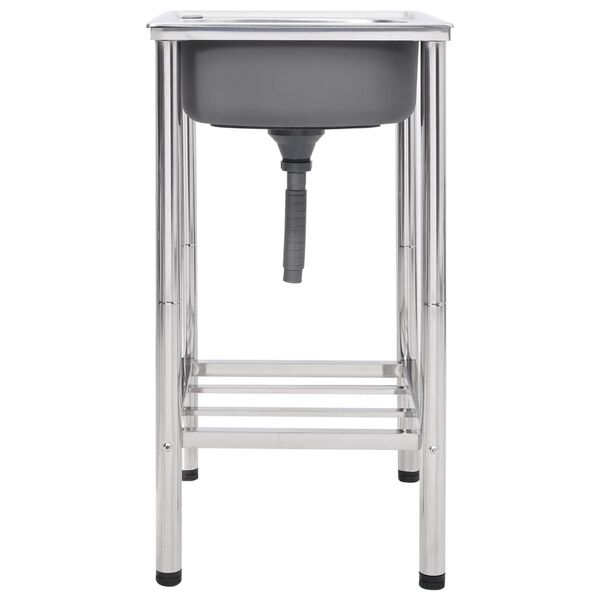 vidaXL matkavalamu &uuml;he kraanikausiga, kraaniga, roostevaba teras