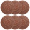 vidaXL Mererohust lauan&otilde;ud 6 pcs Pruun &Oslash; 30 cm 100% Mererohi