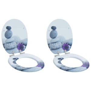 vidaXL Tualettsari 2 pcs Hall 44 x 38 cm MDF plaat