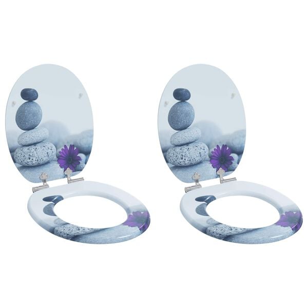 vidaXL Tualettsari 2 pcs Hall 44 x 38 cm MDF plaat