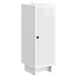 vidaXL Kapp K&otilde;rgl&auml;ikega Valge 33 x 34,5 x 90 cm T&ouml;&ouml;deldud puit