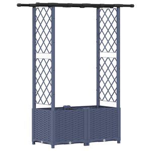 vidaXL T&otilde;stetud Padi Kase ja Katusega Hall 124,5 x 40 x 136 cm PP