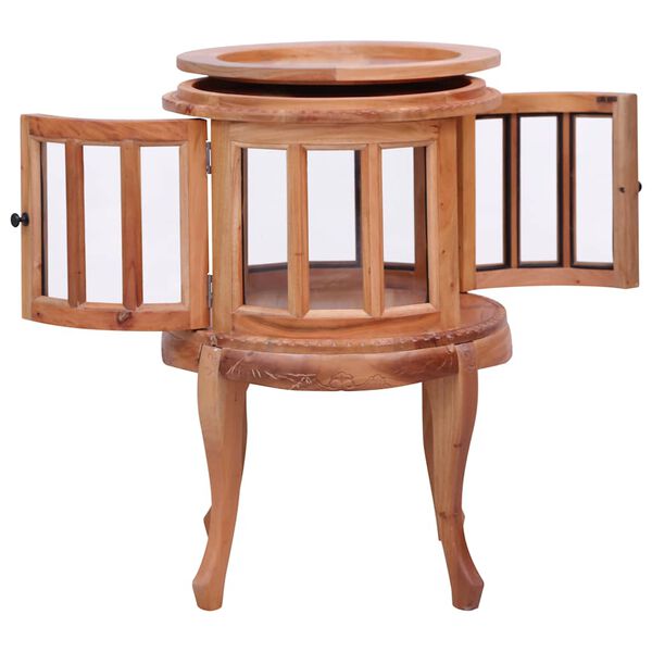 vidaXL vitriinkapp, naturaalne, 50 x 50 x 76 cm, mahagon