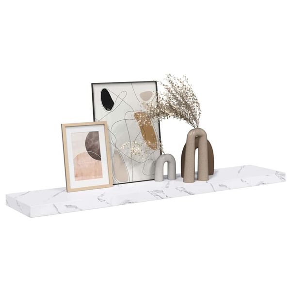 vidaXL Seinariiul Valge Marmor 120 x 23,5 x 4 cm Tehispuit