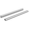 vidaXL Kapi vars 2 pcs H&otilde;bedane 764 x 15 x 29 mm Alumiiniumisulamist