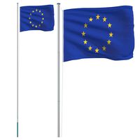 vidaXL Euroopa lipp ja lipumast, 6,23 m, alumiinium
