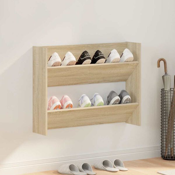 vidaXL seina kingakapp, Sonoma tamm, 80 x 18 x 60 cm, tehispuit